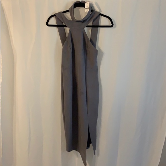 NWT LF Grey Suede Dress SZ S - Picture 6 of 7
